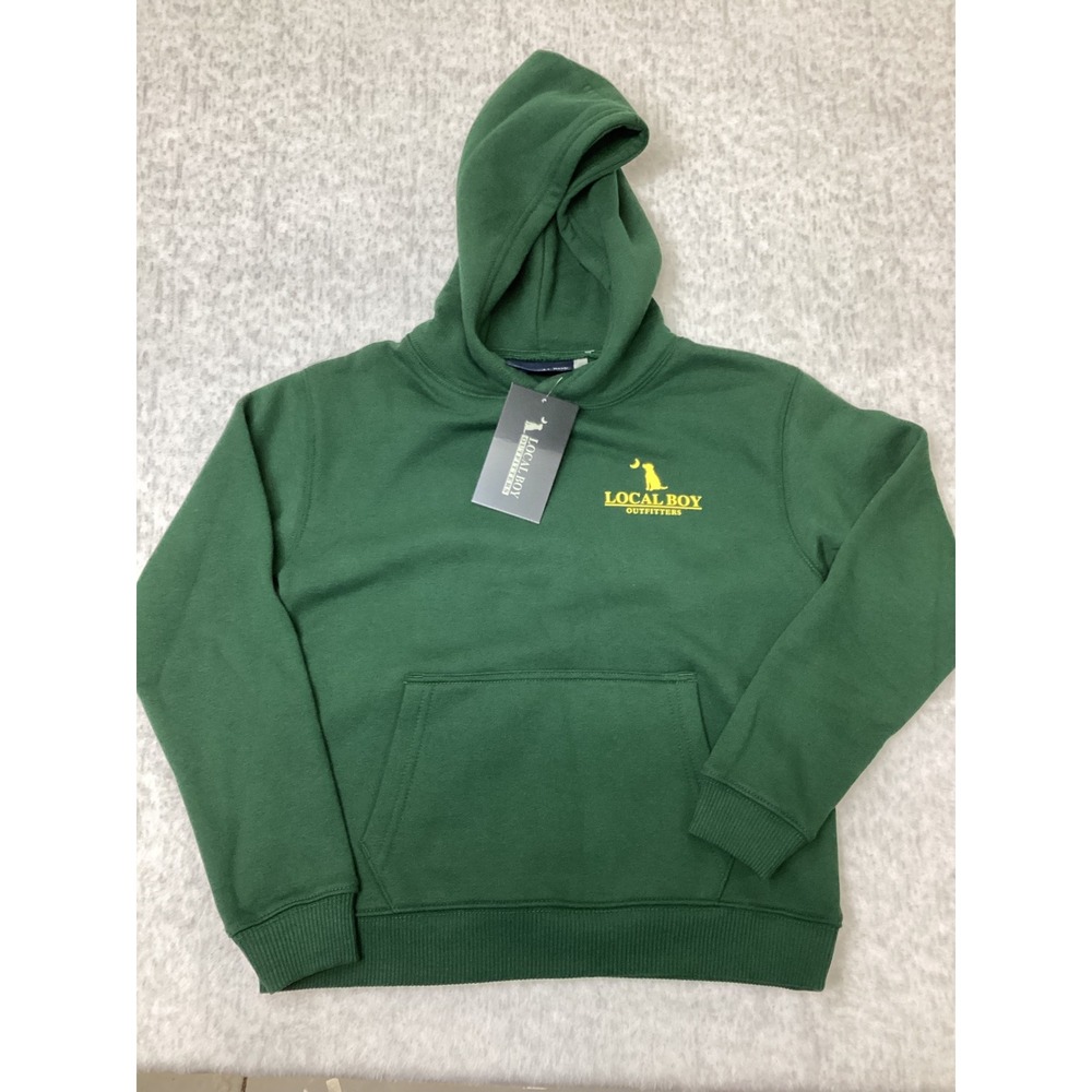 Local Boy Outfitters Youth Tractor Hoodie Green Yellow‎ Lab Logo Y-S NWT